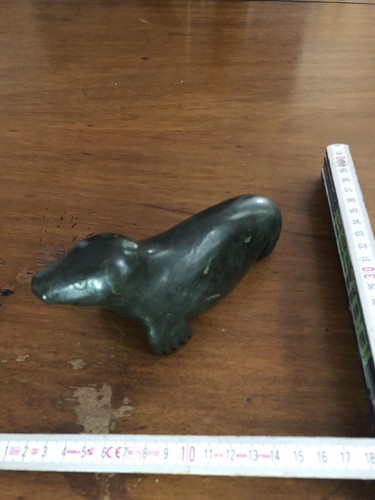 Inuit carving soapstone seal