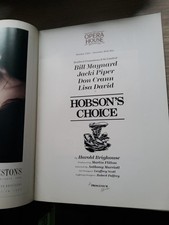 THEATRE PROGRAMME 1989,MANCHESTER OPERA HOUSE,HOBSONS CHOICE,BILL MAYNARD, 