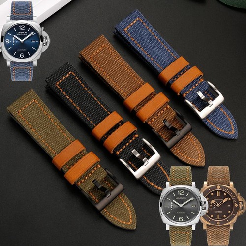 22mm 24mm canvas leather - leather, watch