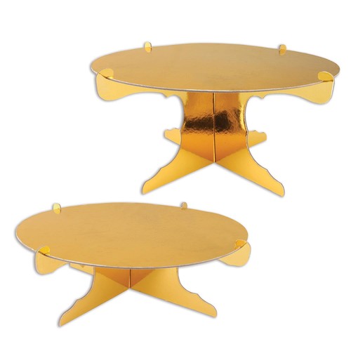 Gold foiled cake - foiled, stands