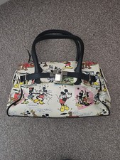 disney handbag, Retro Design , Mickey/Minnie Mouse Cartoon Strip. Cream/Black
