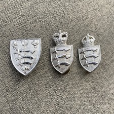 3 X Obsolete Police Essex Police Collar Badge’s Used 2 Missing Clasp