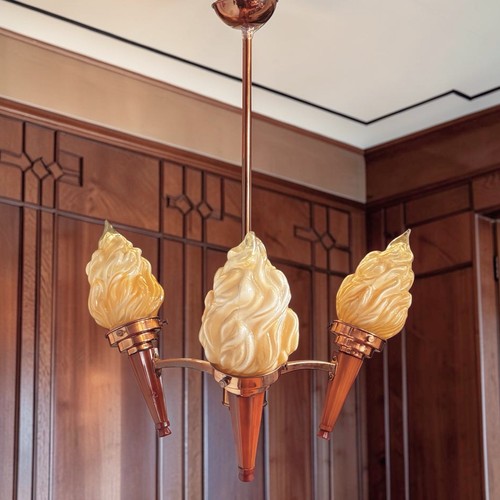 Art deco torch chandelier - deco,