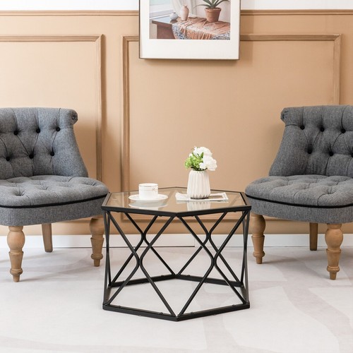 Tea table with tempered - tea, glass