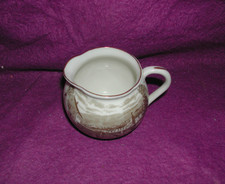 GOSS Crested China Cream Jug. LLANWRTYD BRIDGE Brown Transfer.