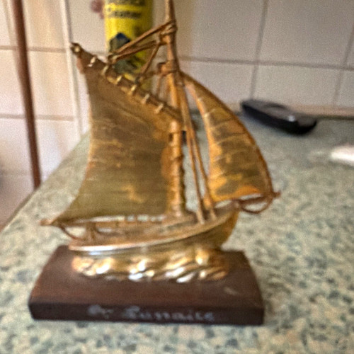 Brass sailboat decorative - brass,
