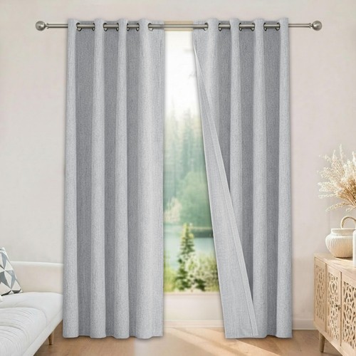 Linen style blackout curtains - blackout,