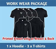 Work Wear Package 1 Hoodie 3 T-Shirts Workwear Team Club Custom Printed Uniform
