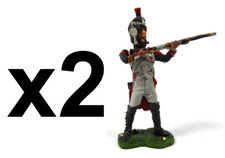 Set of 2 Figurines Grenadiers à pied Napoleon Tin Soldiers 1:32 60mm - N1B