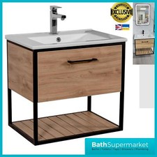 Loft Scandinavian Style Exclusive 650mm Bathroom Vanity Unit & Basin Wall Hung