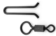 Large eye swivel and Bell shaped loops lead making kit Big eye Matt black HLS