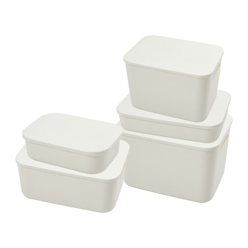 Lidded plastic storage bins - plastic,