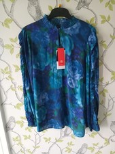 Laura Biagiotti Peter Hahn Autumnal Blouse Stunning Size 16 NWT 40% Silk