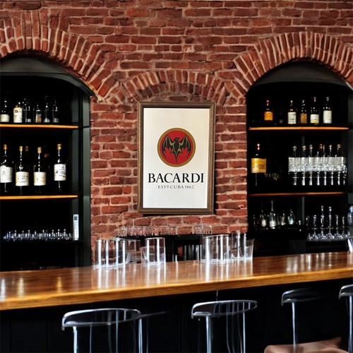 Bacardi rum style wooden - bacardi,