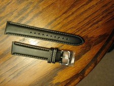 20mm Seiko Black Leather Watch