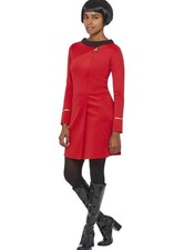 Star Trek The Original Series Uhura Red Shirts Uniform Top Costume