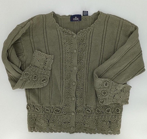 Obr green cable - cable-knit, v-neck