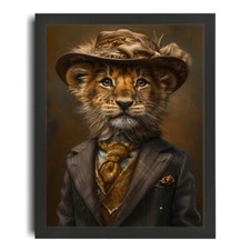 Victorian Animal Painting Lion