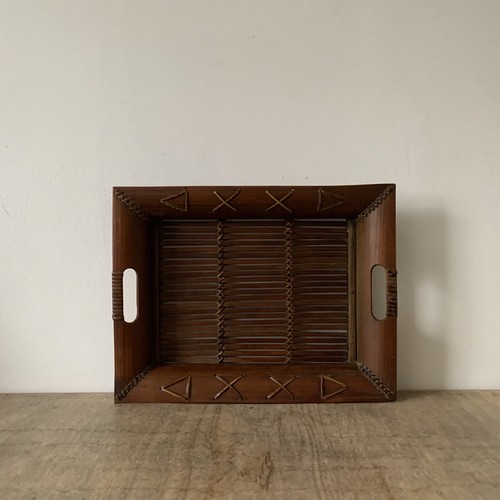Vintage bamboo wicker fruit - wicker,