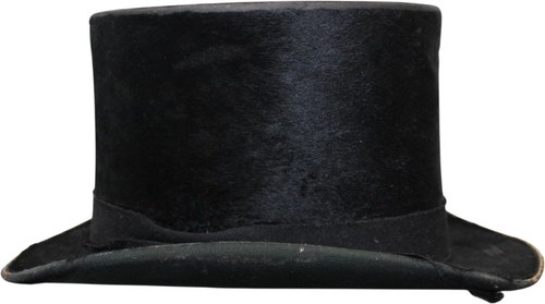Vintage black top hat classic - black,