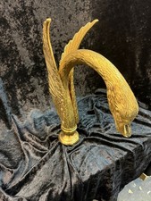 Vintage Sherle Wagner / Kitsch Gold Plated Swan Faucet Bath Filler Tap Heavy