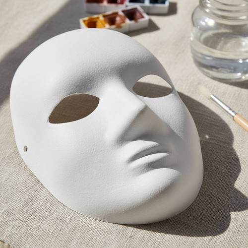 Pieces paintable paper mask - pieces,