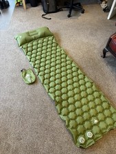 TRINORDIC Ultralight Inflatable Camping Mat with Pillow Forest Green