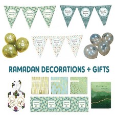 Ramadan '20 Ramadhan Mubarak Party Decorations Banner Balloons Bunting Cards IM