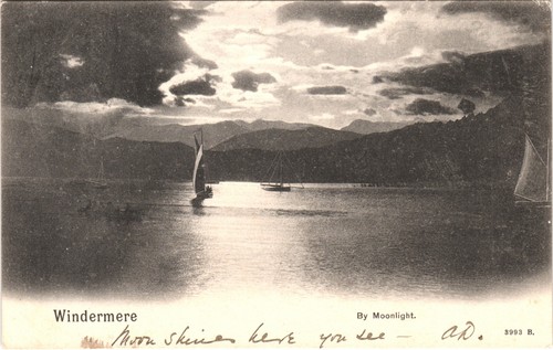 Windermere moonlight - windermere, by