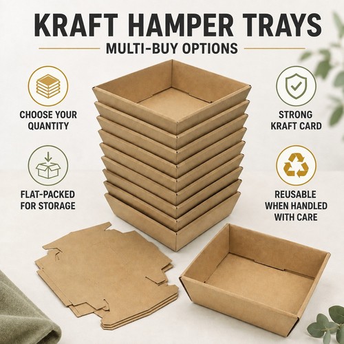 Kraft cardboard hamper trays - kraft,