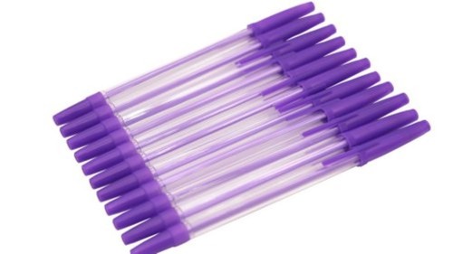 100 purple ballpoint pens - 100,