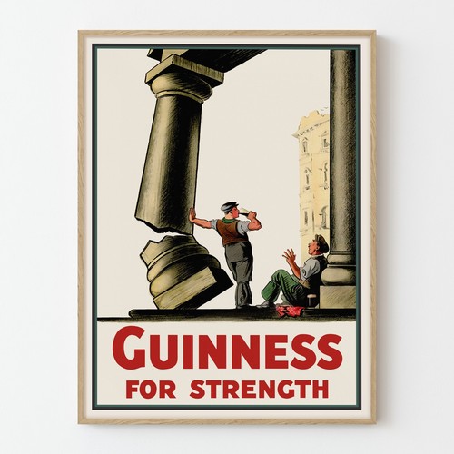 Vintage guinness poster - vintage, for