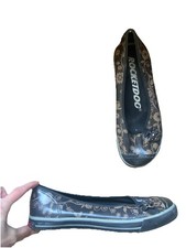 Rocket Dog Trainer Shoes Slip On Brown/Beige Canvas  Coated Size 7 40 VGC