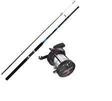 Shakespeare BETA 7ft Boat Rod + Multiplier Reel 2 Sections 20-30 lb Class + Line