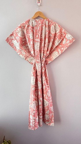 Indian cotton peach floral - indian,