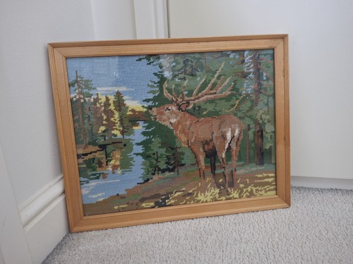 Vintage framed deer - vintage,