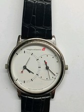 Rare Virgin Atlantic Airlines Watch Dual Time Watch Working Battery In Used...