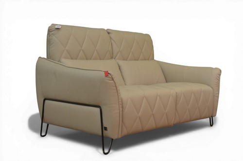 Leather sofa axelle beige - axelle,
