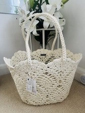 Primark white crochet beach