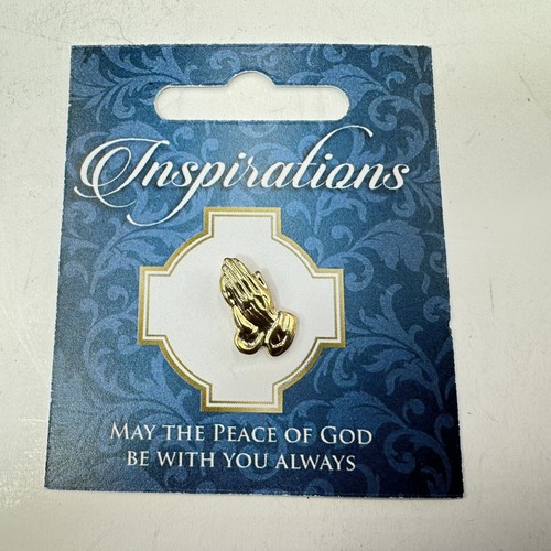 Badge praying hands - praying, gold