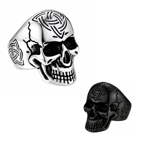Men skull ring stainless - skull,