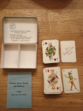 vintage mid century piatnik playing cards. Two sets, of patience set.