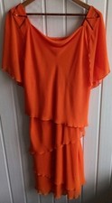 Ladies Orange Shift Occasion Dress Kirsten Krog Design Size 10? BR