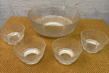 Vintage MCM Serving Bowl + 4