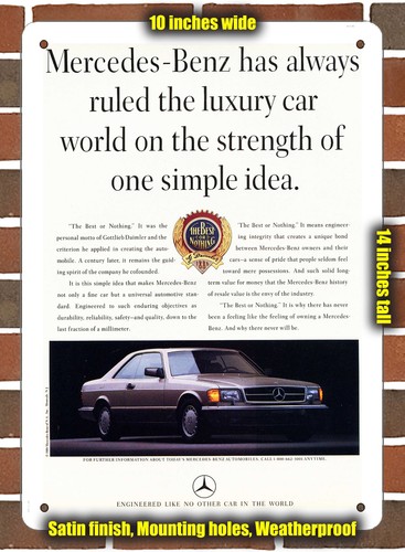 Metal sign 1989 - 1989, mercedes