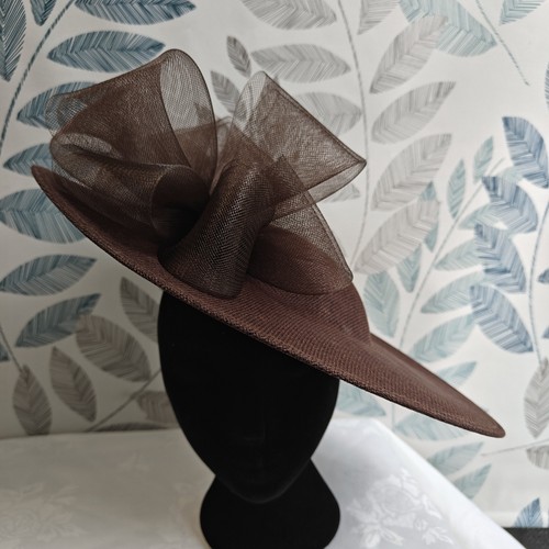 Dark brown bow flower wide - brown,