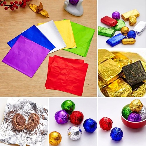 Square foil candy wrappers - square,