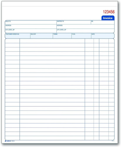 Adams invoice book - adams, book,