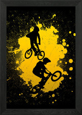 Cool BMX Bike Boys Framed Wall