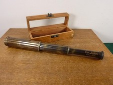Vintage 3 drawer telescope  with wooden case VGC